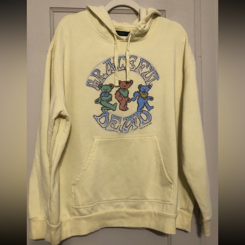 Retro Grateful Dead Yellow Hoodie